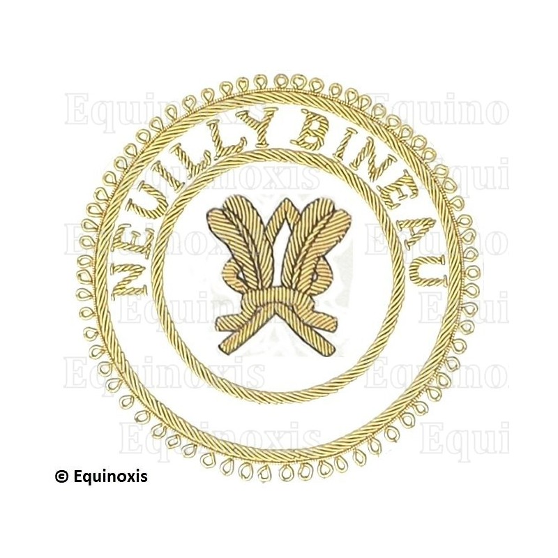 Badge / Macaron GLNF – Grande tenue provinciale – Grand Secrétaire – Neuilly Bineau – Brodé main